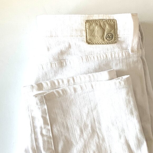 AG.- ED White Denim Jean Ex Boyfriend Slouchy Slim Woman Sz 28 R - Picture 6 of 10